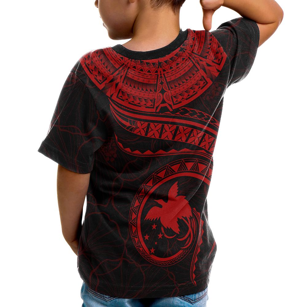 Papua New Guinea Polynesian T Shirt Papua New Guinea Waves (Red) - Polynesian Pride
