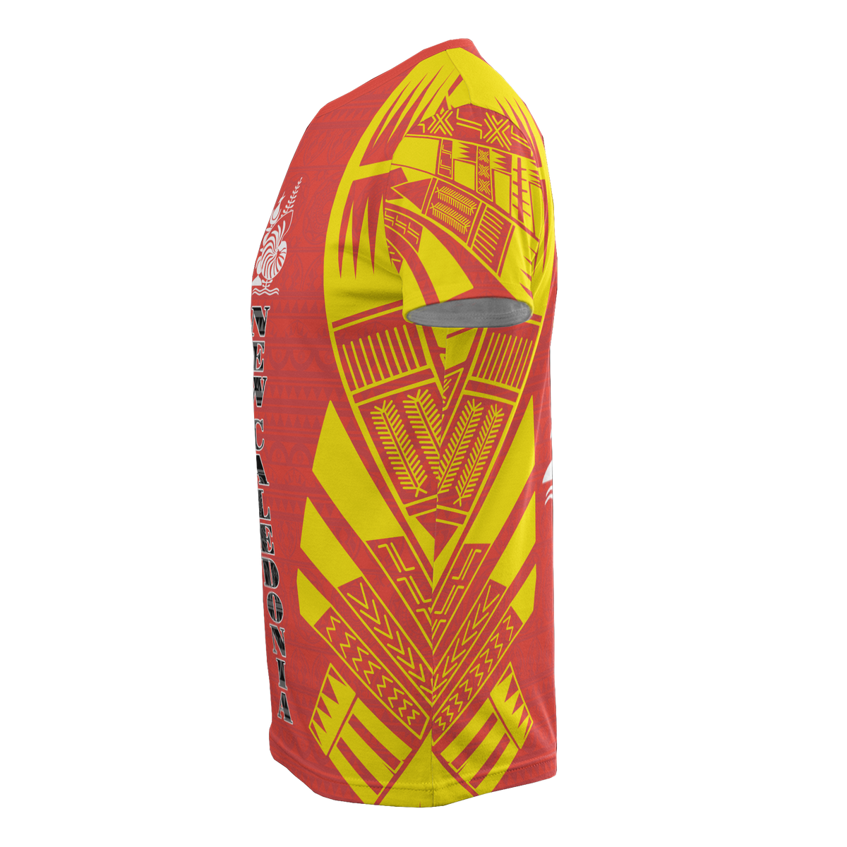 New Caledonia T Shirt New Caledonia Coat Of Arms Polynesian Tattoo Red Style - Polynesian Pride