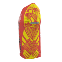 New Caledonia T Shirt New Caledonia Coat Of Arms Polynesian Tattoo Red Style - Polynesian Pride