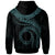 Cook Islands Polynesian Hoodie Waves (Turquoise) - Polynesian Pride