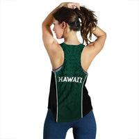 Hawaii Volleyball Green Warrior Women Tank Top - LT2 - Polynesian Pride