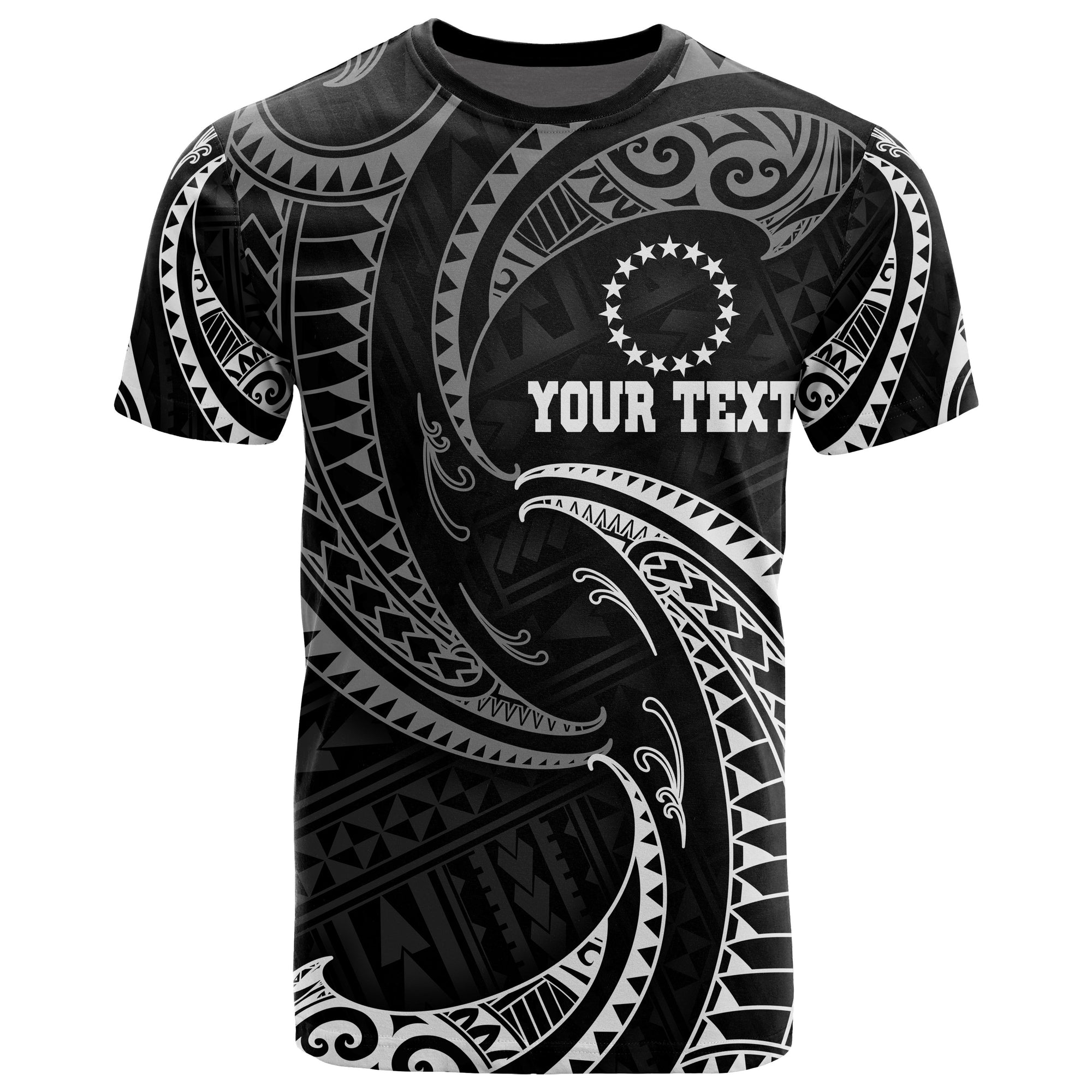 Cook Islands Polynesian Custom T Shirt White Tribal Wave Unisex White - Polynesian Pride
