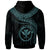 Polynesian Hawaii Kanaka Maoli Custom Zip up Hoodie Hawaiian Waves (Turquoise) - Polynesian Pride