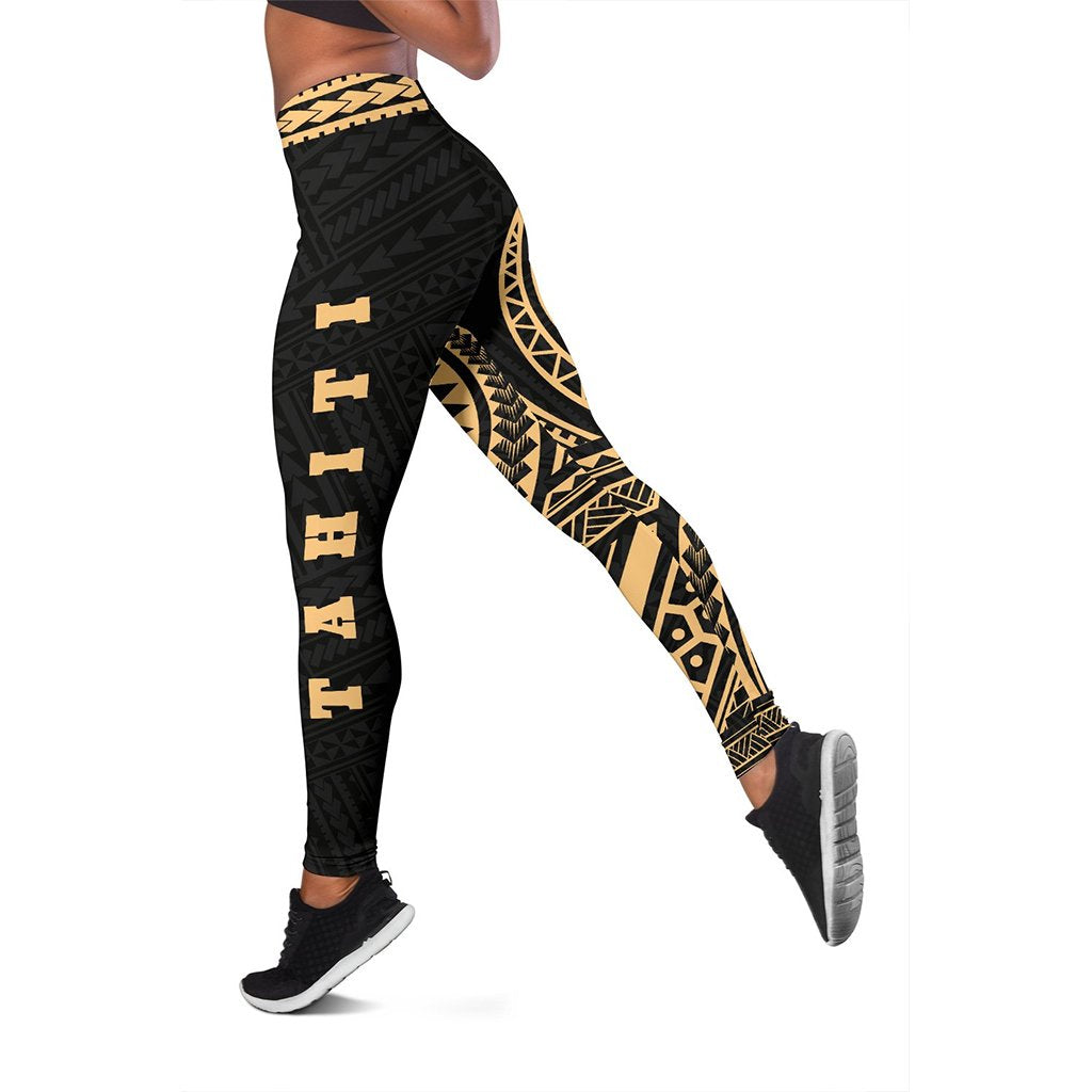Tahiti Women's Leggings - Polynesian Gold Version - Polynesian Pride