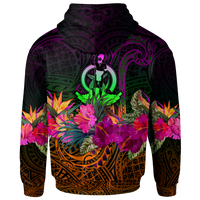 Vanuatu Custom Hoodie Summer Hibiscus - Polynesian Pride