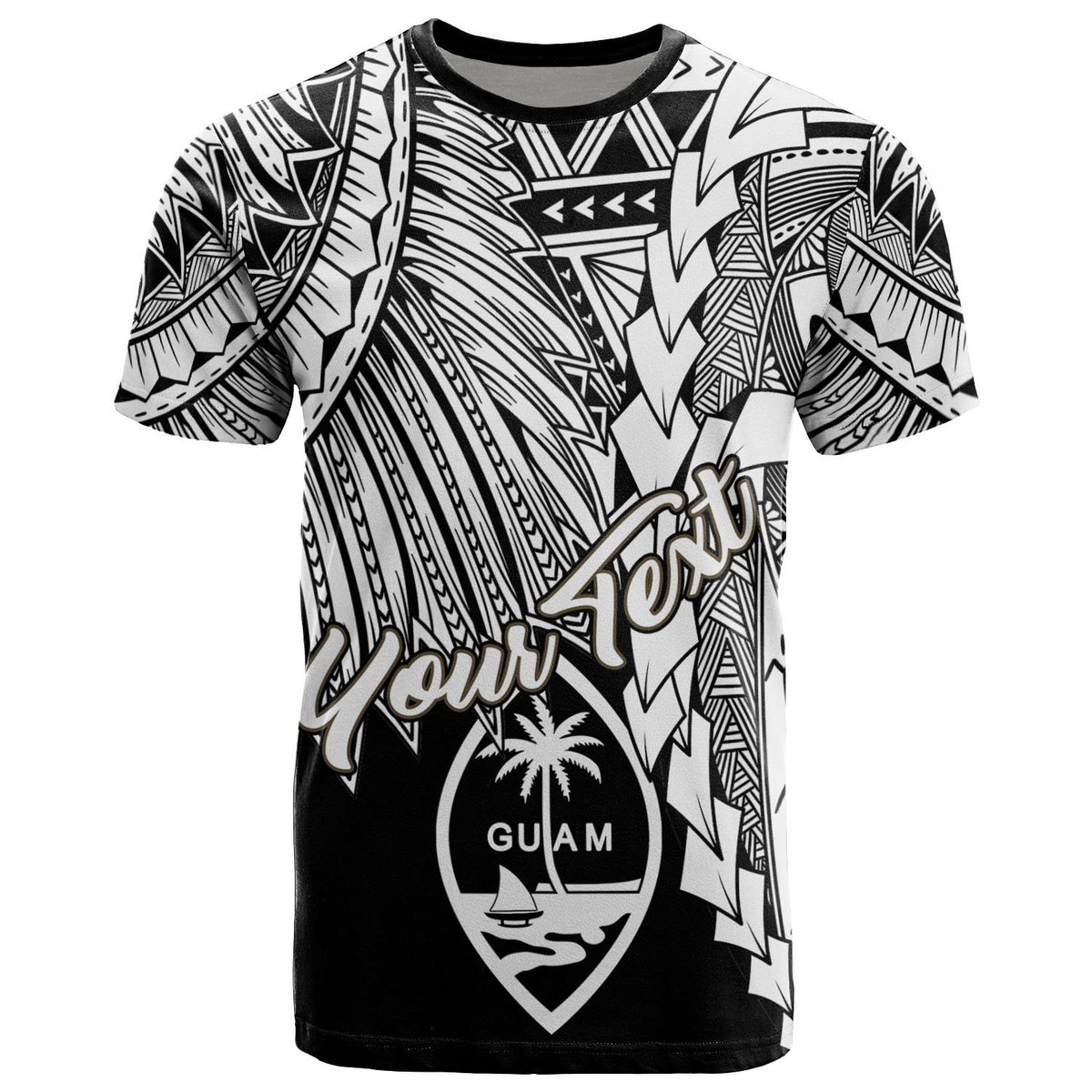 Guam Polynesian Custom T Shirt Tribal Wave Tattoo White Unisex White - Polynesian Pride