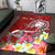 Fiji Custom Personalised Area Rug - Turtle Plumeria (Red) - Polynesian Pride