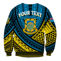 (Custom Personalised) Tuvalu Sweatshirt 44th Independence Anniversary - Tribal Pattern - LT12 - Polynesian Pride