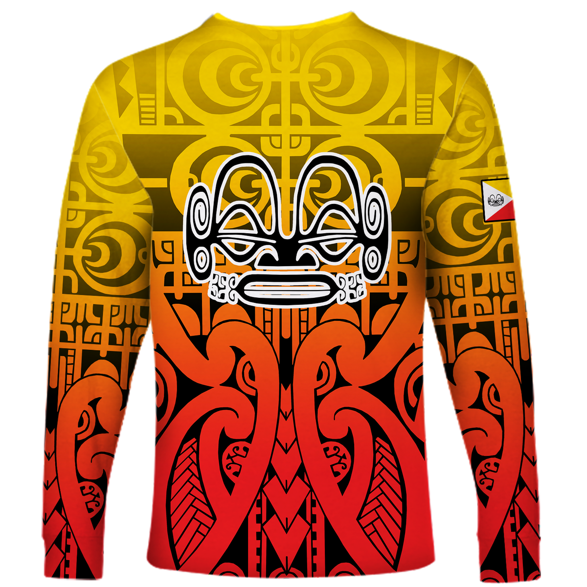 (Custom Personalised) Marquesas Islands Marquesan Tattoo Long Sleeve Shirt - LT12 - Polynesian Pride