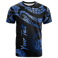 Hawaii Polynesian Custom T Shirt Polynesian Tattoo Blue Version Unisex Blue - Polynesian Pride