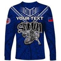 (Custom Personalised) Toa Samoa Rugby Long Sleeve Shirt - Samoan Warrior Pride - LT12 - Polynesian Pride