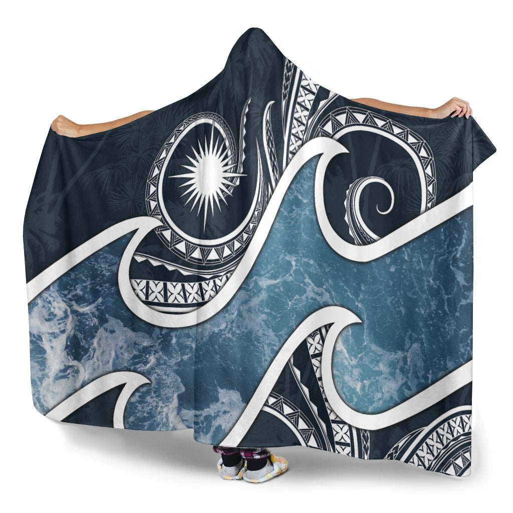 Marshall Islands Polynesian Hooded Blanket - Ocean Style - Polynesian Pride