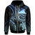 Tokelau Custom Zip up Hoodie Blue Turtle Unisex Blue - Polynesian Pride