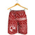 Tonga Men's Short - Tonga Seal With Polynesian Tattoo Style (Red) - Polynesian Pride