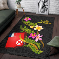 Wallis and Futuna Polynesian Area Rug - Plumeria Tribal - Polynesian Pride