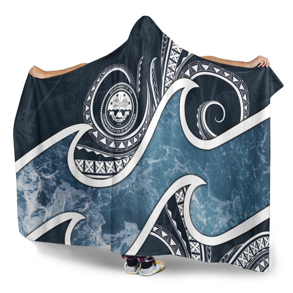 FSM Islands Polynesian Hooded Blanket - Ocean Style - Polynesian Pride