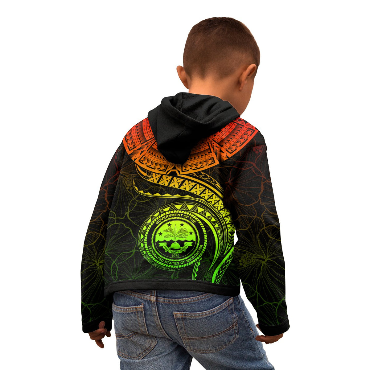 Federated States of Micronesia Polynesian Hoodie FSM Waves (Reggae) - Polynesian Pride