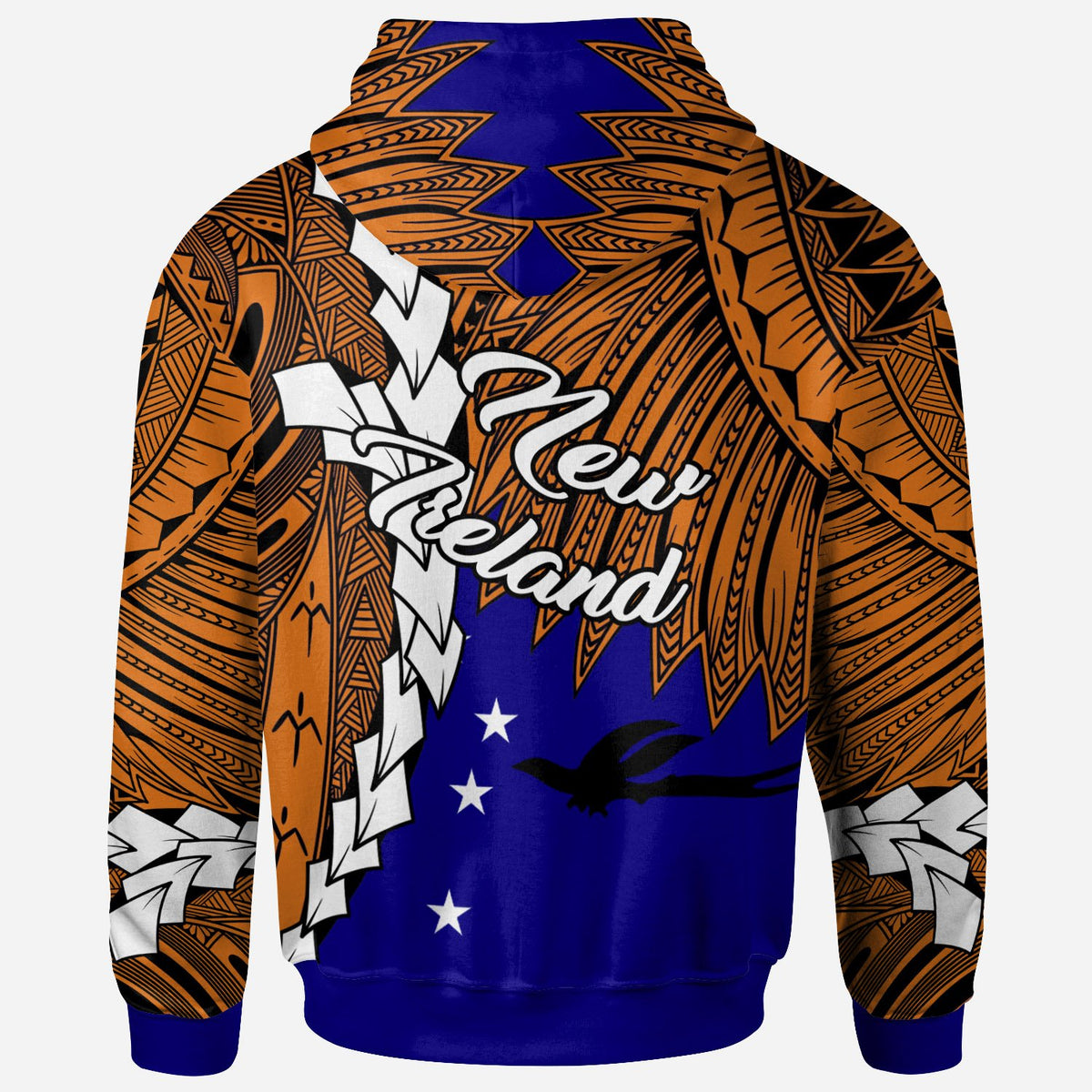 Papua New Guinea New Ireland Province Polynesian Hoodie Tribal Wave Tattoo - Polynesian Pride