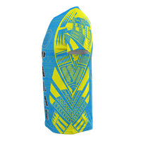 Palau T Shirt Palau Seal Polynesian Tattoo Blue Style - Polynesian Pride