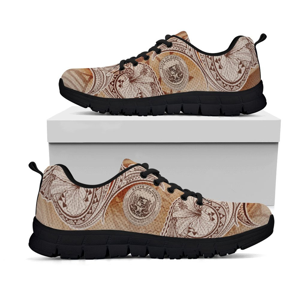 Hawaii Sneakers - Hibiscus Flowers Vintage Style - Polynesian Pride