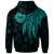 Tahiti Zip up Hoodie Polynesian Wings (Turquoise) - Polynesian Pride