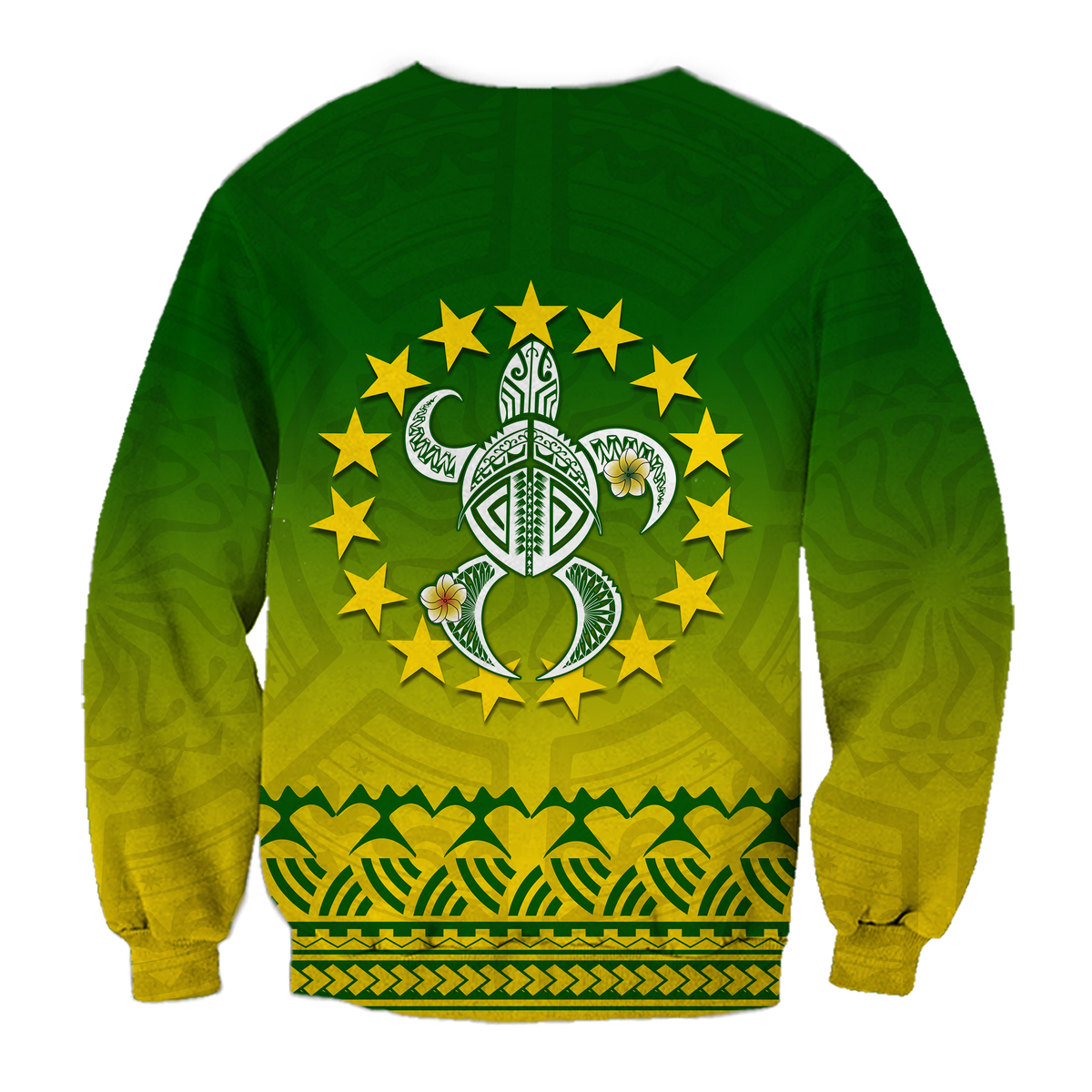 (Custom Personalised) Cook Islands Turtle With Tribal Sweatshirt - LT12 - Polynesian Pride