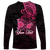 (Custom Personalised) Breast Cancer Pink Ribbon Butterfly Polynesian Black Version Long Sleeve Shirt - LT12 - Polynesian Pride