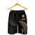 Nauru Polynesian Men's Short - Gold Tribal Wave - Polynesian Pride