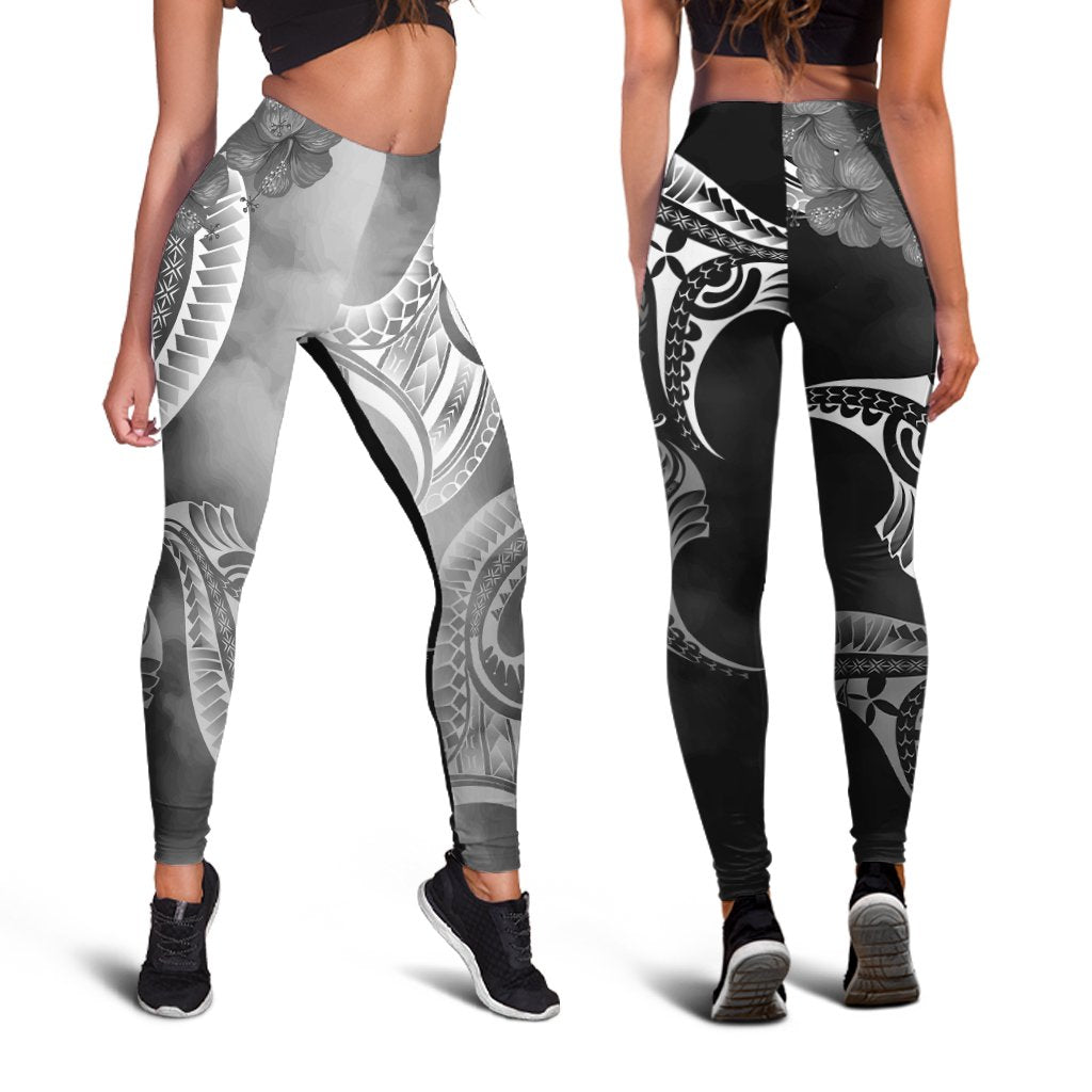 Samoa Legging - Samoa Seal Wave Style (Black) Black - Polynesian Pride