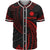 Nauru Polynesian Custom Personalised Baseball Shirt - Red Tribal Wave Unisex Red - Polynesian Pride