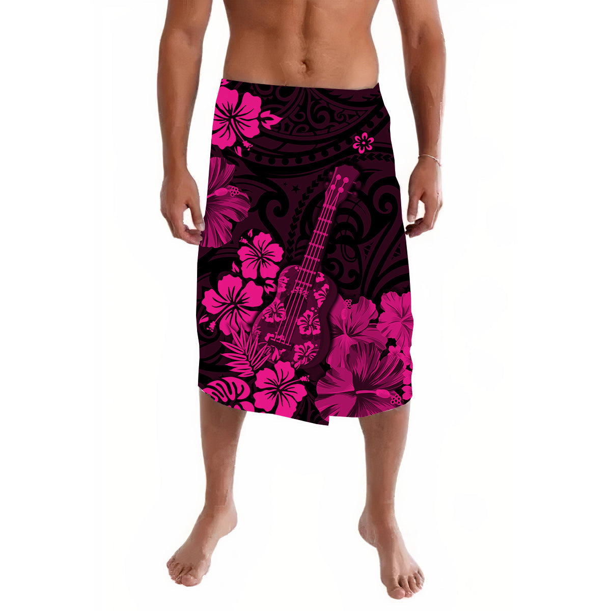 Hawaii Lavalava Polynesian Pink Ukulele Flowers LT13 Pink - Polynesian Pride