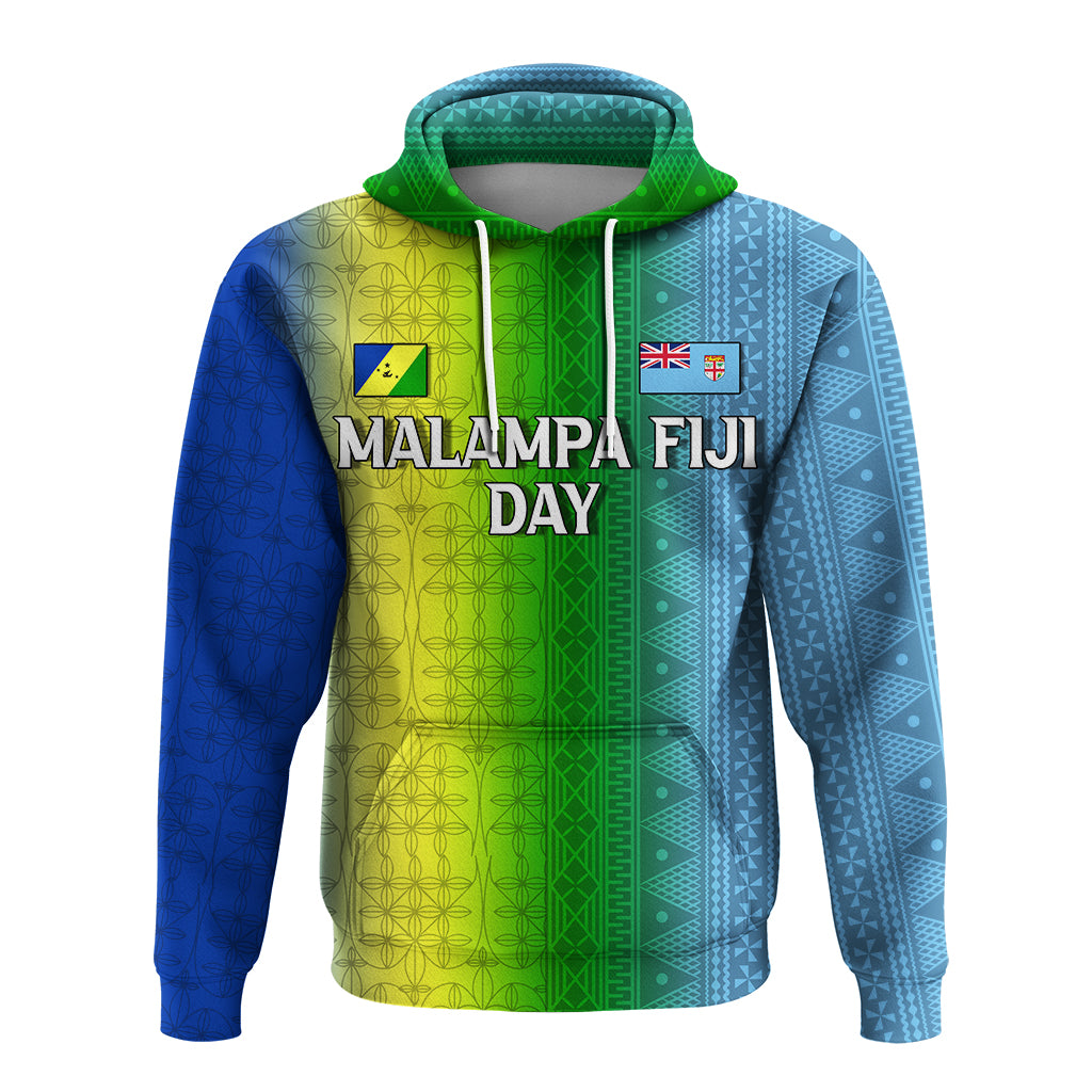 Custom Vanuatu Malampa Fiji Day Hoodie Flag Version LT12 - Polynesian Pride