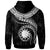 Nauru Polynesian Custom Zip up Hoodie Nauru Waves (White) - Polynesian Pride