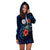 Niue Polynesian Hoodie Dress - Blue Turtle Hibiscus - Polynesian Pride