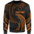 Cook Islands Polynesian Custom Personalised Sweater - Orange Tribal Wave Unisex Orange - Polynesian Pride