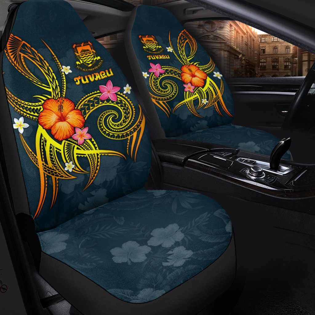 Tuvalu Polynesian Car Seat Covers - Legend of Tuvalu (Blue) - Polynesian Pride