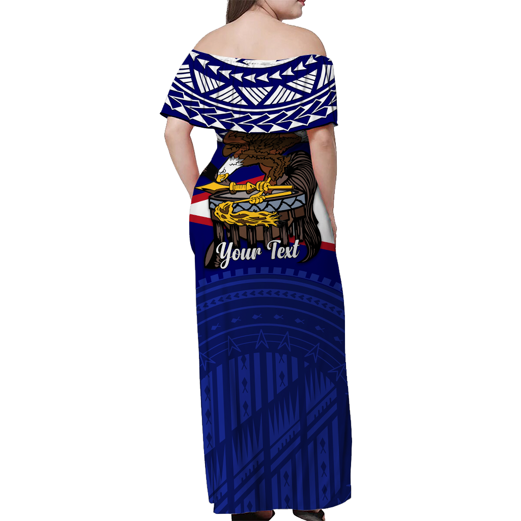 Custom American Samoa Independence Anniversary Pride Off Shoulder Long Dress - LT12 - Polynesian Pride