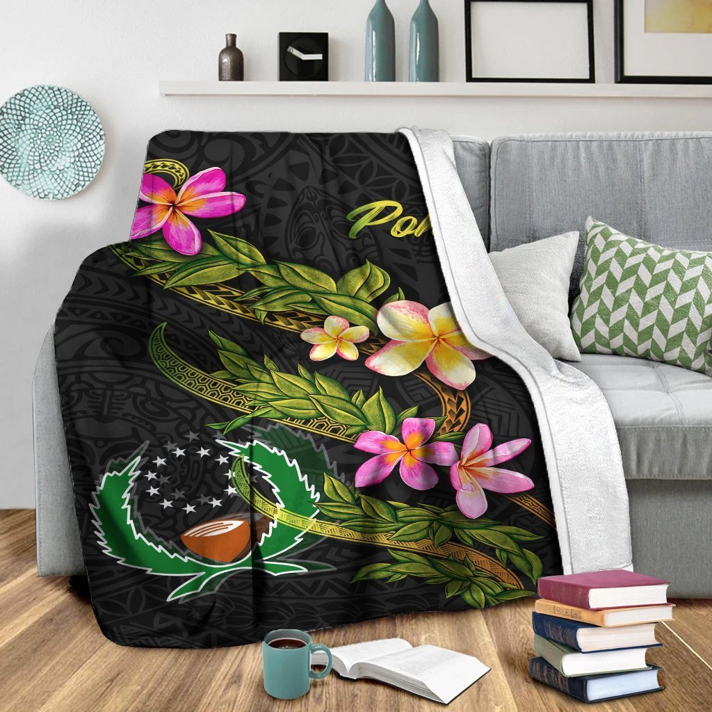Pohnpei Polynesian Blanket - Plumeria Tribal - Polynesian Pride