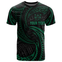 Fiji Polynesian Custom T Shirt Green Tribal Wave Unisex Green - Polynesian Pride