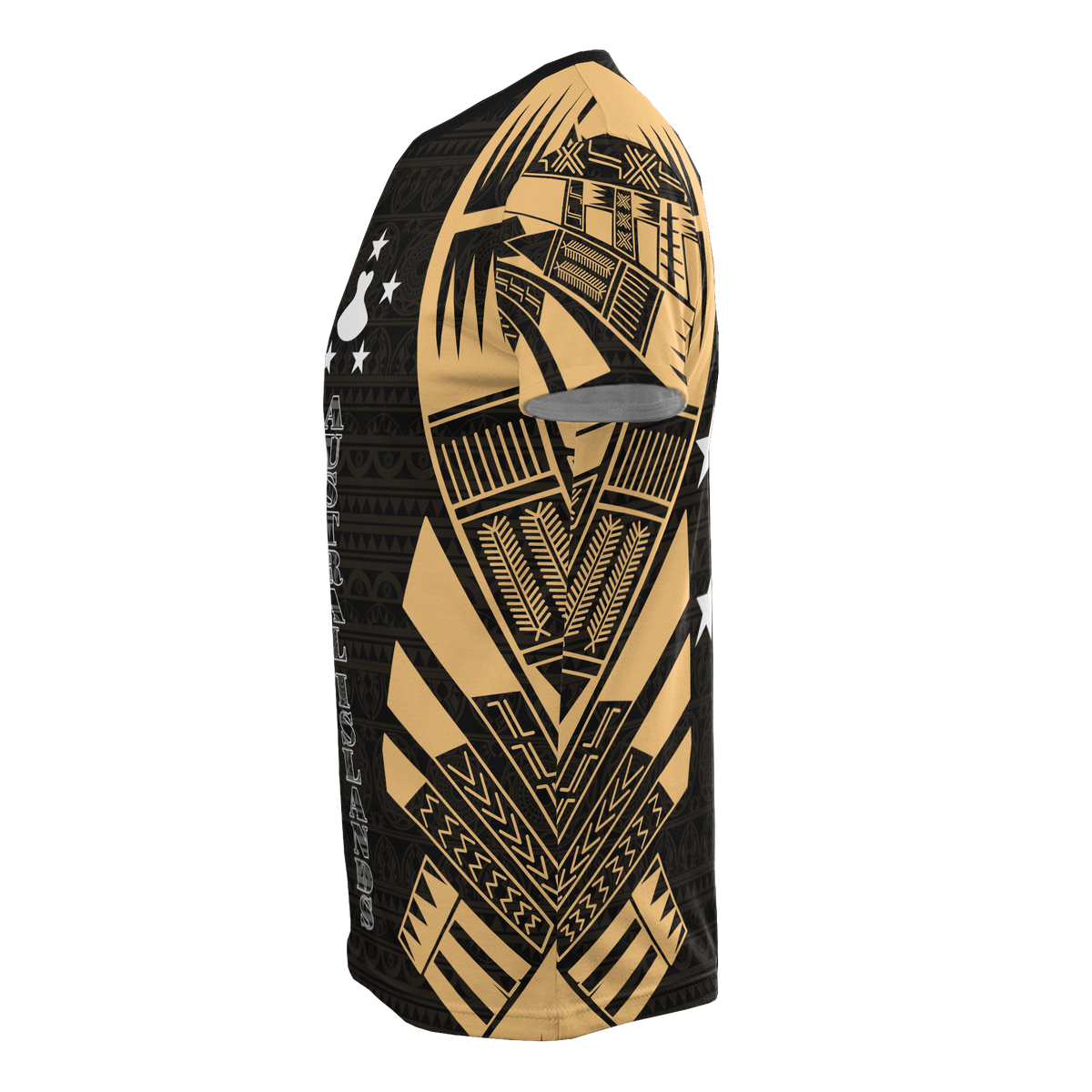 Austral Islands T Shirt Austral Islands FLag Polynesian Tattoo Gold Style - Polynesian Pride