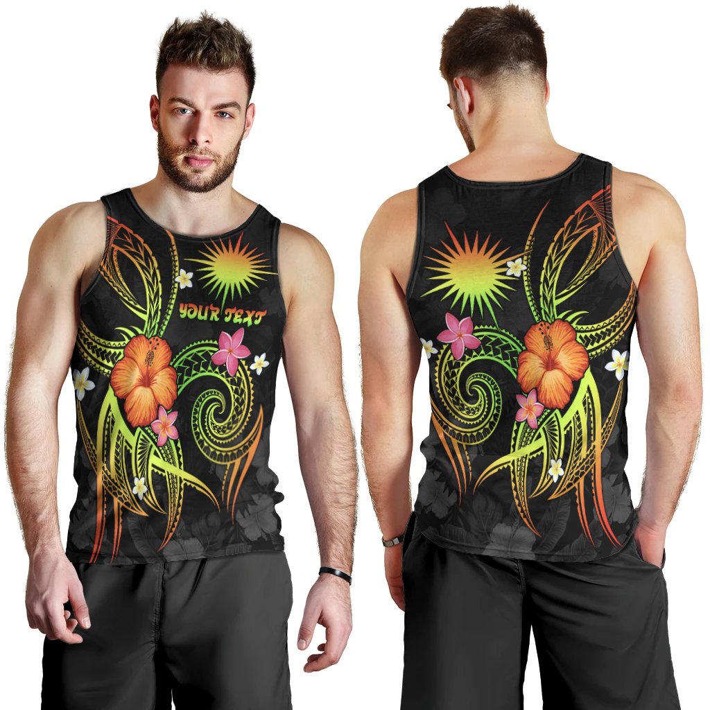 Marshall Islands Polynesian Personalised Men's Tank Top - Legend of Marshall Islands (Reggae) - Polynesian Pride