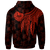 Tahiti Zip up Hoodie Polynesian Wings (Red) - Polynesian Pride