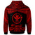 Hawaii Polynesian Custom Zip Hoodie Hawaii Pride Red Version - Polynesian Pride