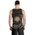 Northern Mariana Islands Polynesian Men's Tank Top - Gold Tribal Wave - Polynesian Pride