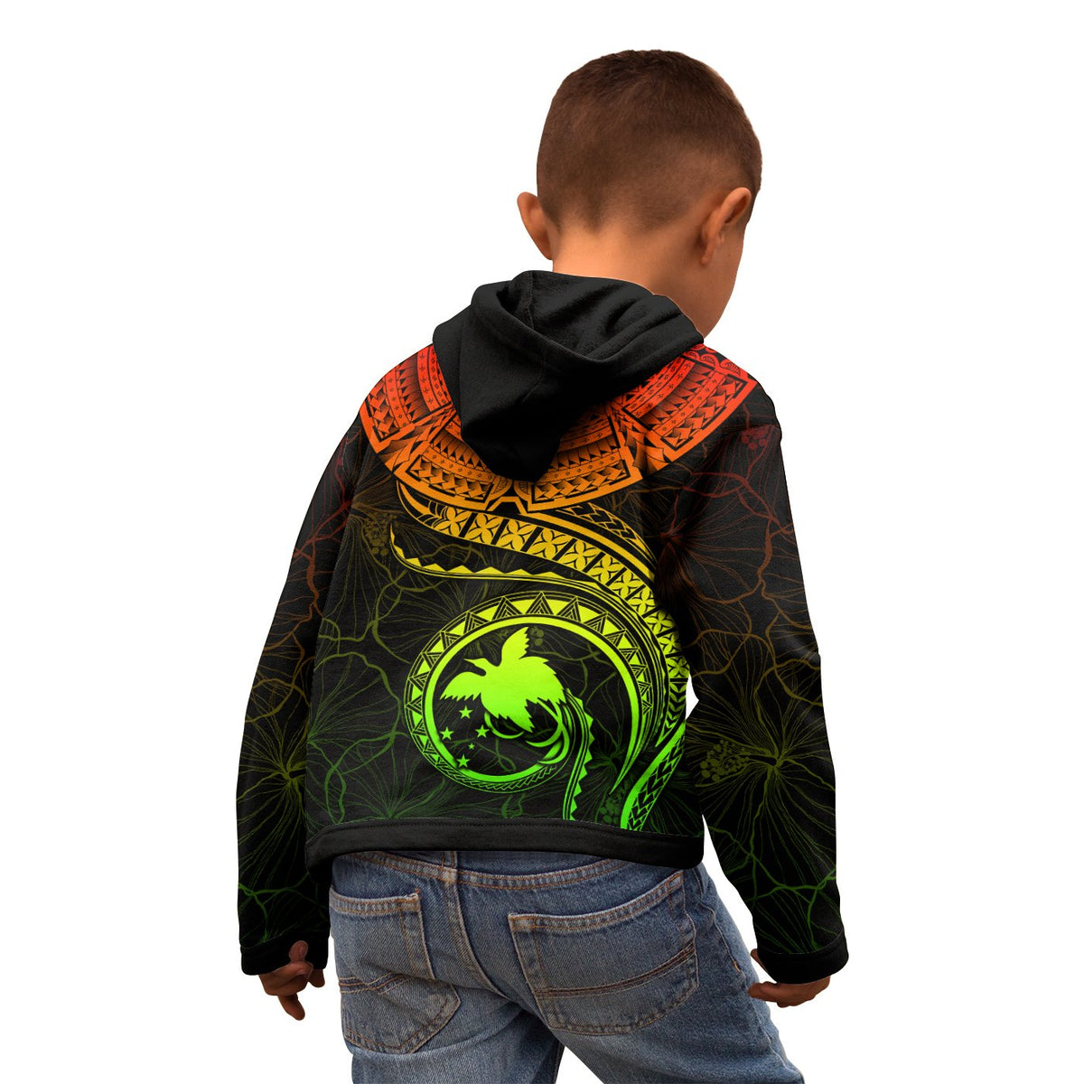 Papua New Guinea Polynesian Custom Hoodie Papua New Guinea Waves (Reggae) - Polynesian Pride