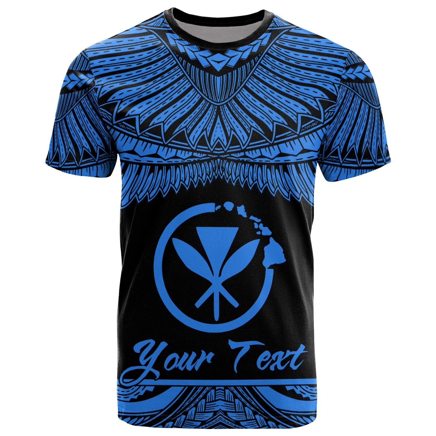 Hawaii Polynesian Custom T Shirt Hawaii Pride Blue Version Unisex Blue - Polynesian Pride