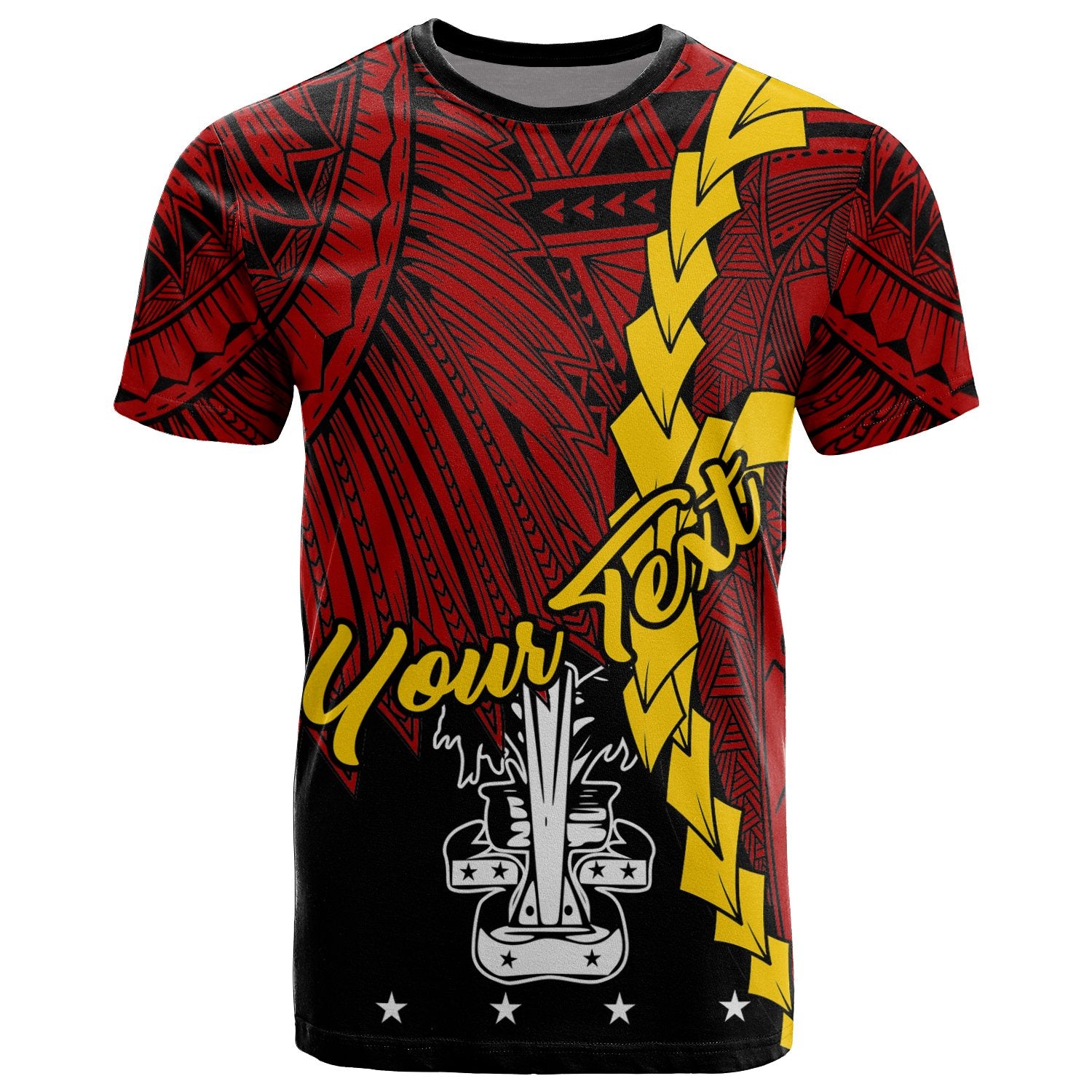 Papua New Guinea Madang Province Polynesian Custom T Shirt Tribal Wave Tattoo Unisex RED - Polynesian Pride