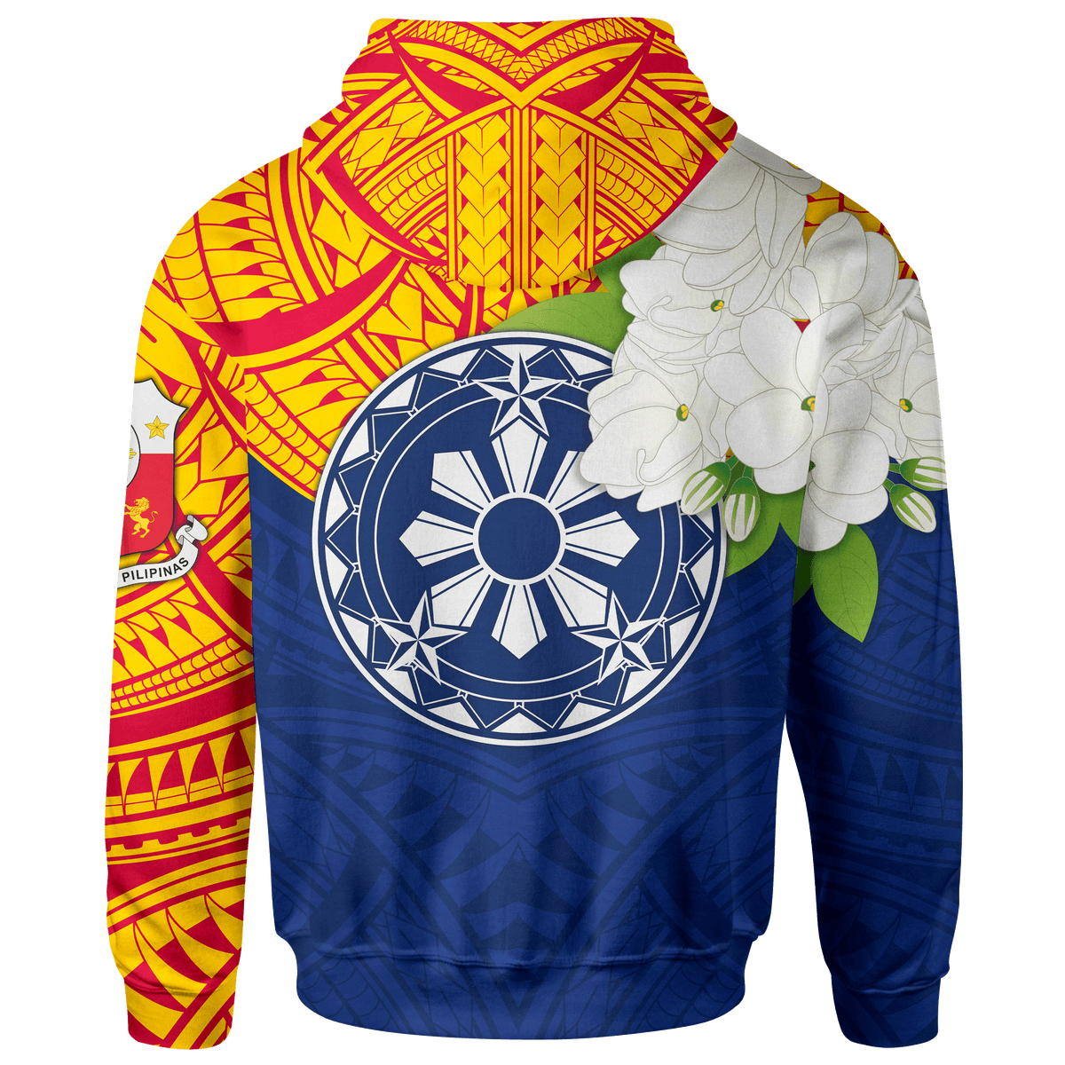The Philippines Zip up Hoodie Filipino Sampaguita - Polynesian Pride