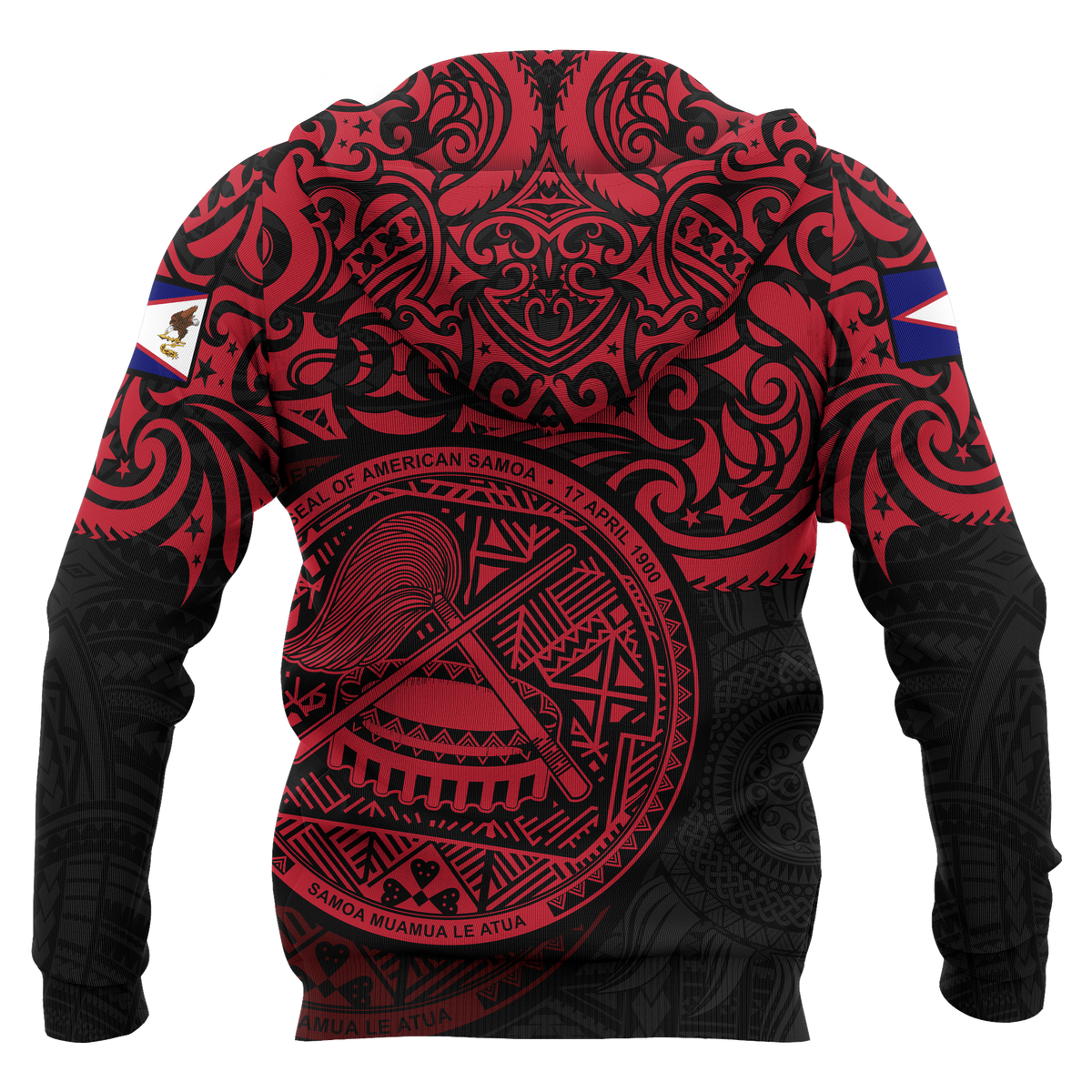 American Samoa Hoodie National Pride (Red) - Polynesian Pride