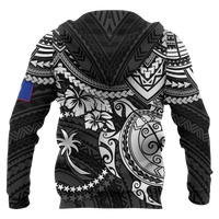 Chuuk Polynesian Hoodie White Turtle - Polynesian Pride